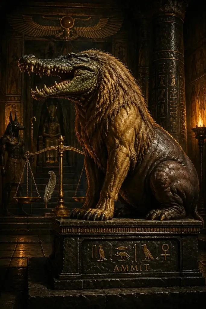 Ammit - Dämonen aus der Ägypten-Tradition, historisch-illustrativ
