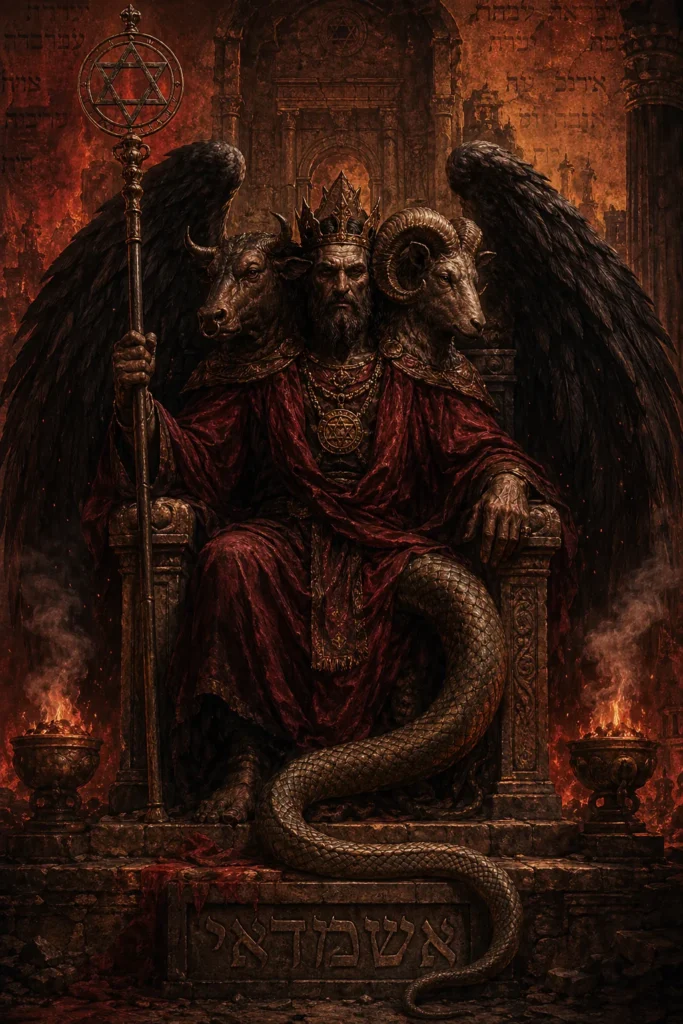 Asmodai - Dämonen aus der Judentum-Tradition, historisch-illustrativ