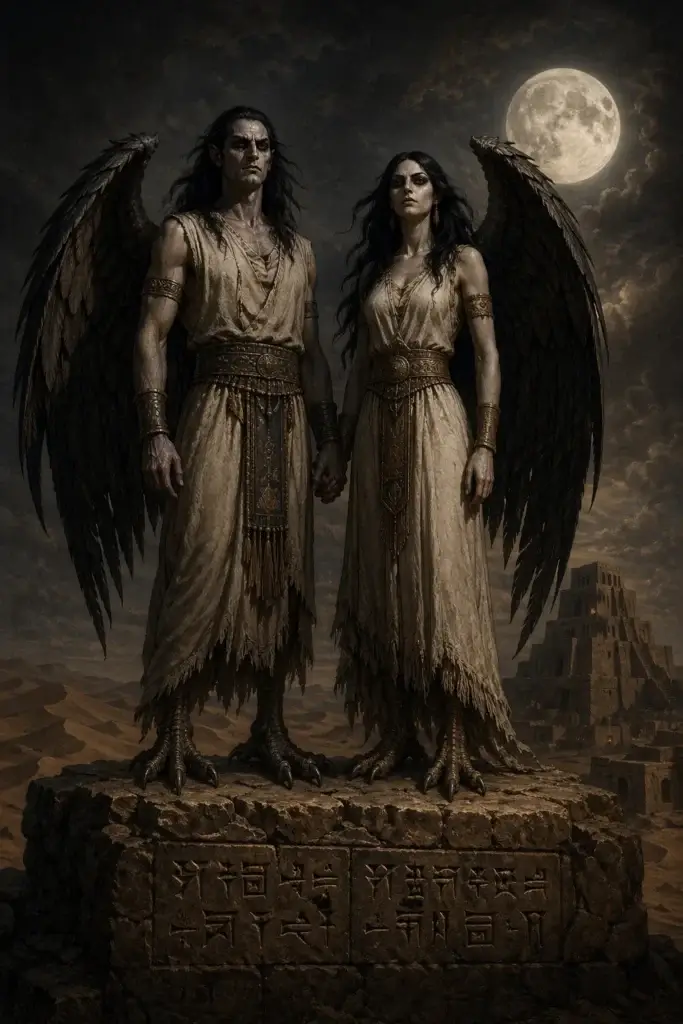 Lilu Und Lilitu - Dämonen aus der Mesopotamien-Tradition, historisch-illustrativ