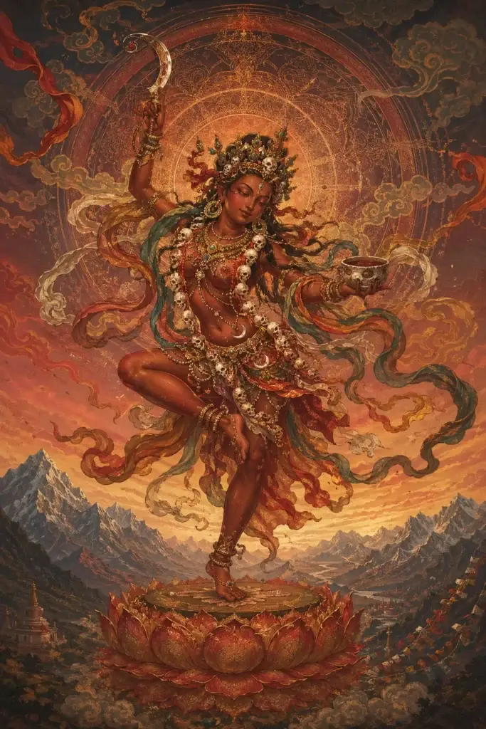 Dakini - Geister aus der Buddhismus-Tradition, historisch-illustrativ