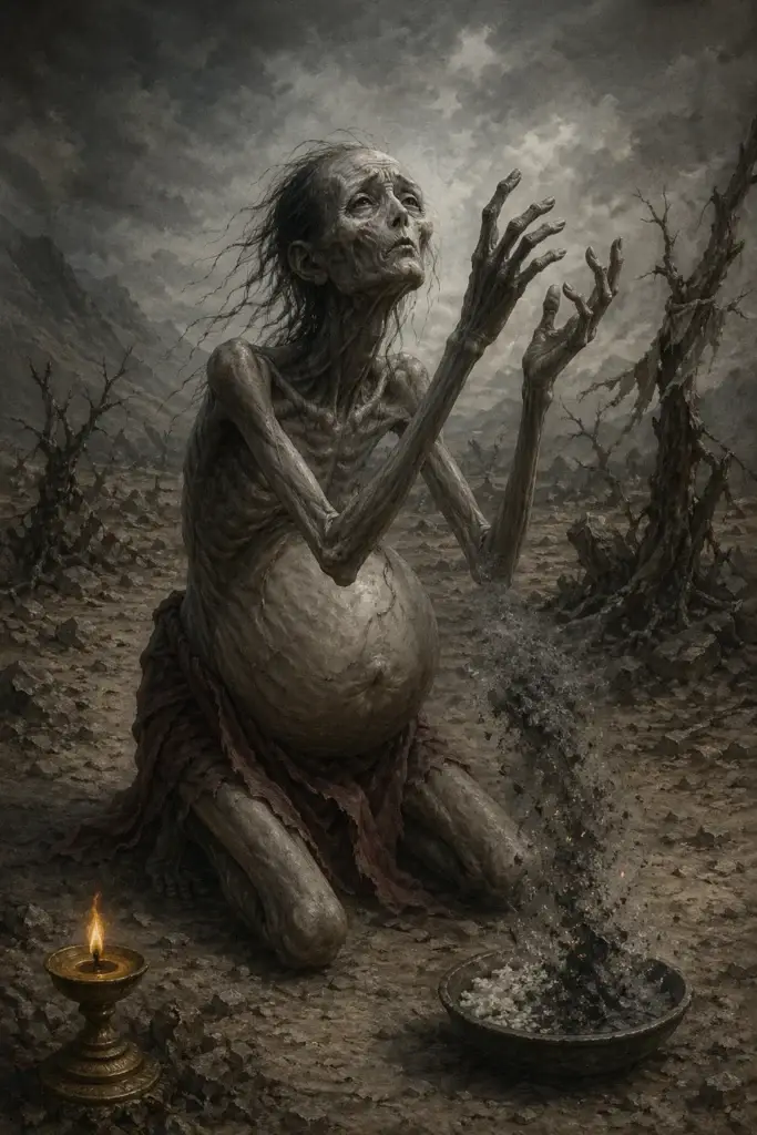 Preta - Geister aus der Buddhismus-Tradition, historisch-illustrativ