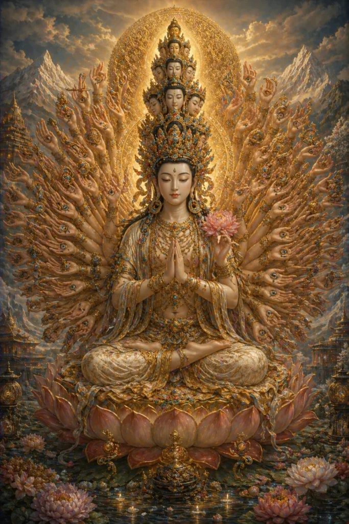 Avalokiteshvara - Götter aus der Buddhismus-Tradition, historisch-illustrativ