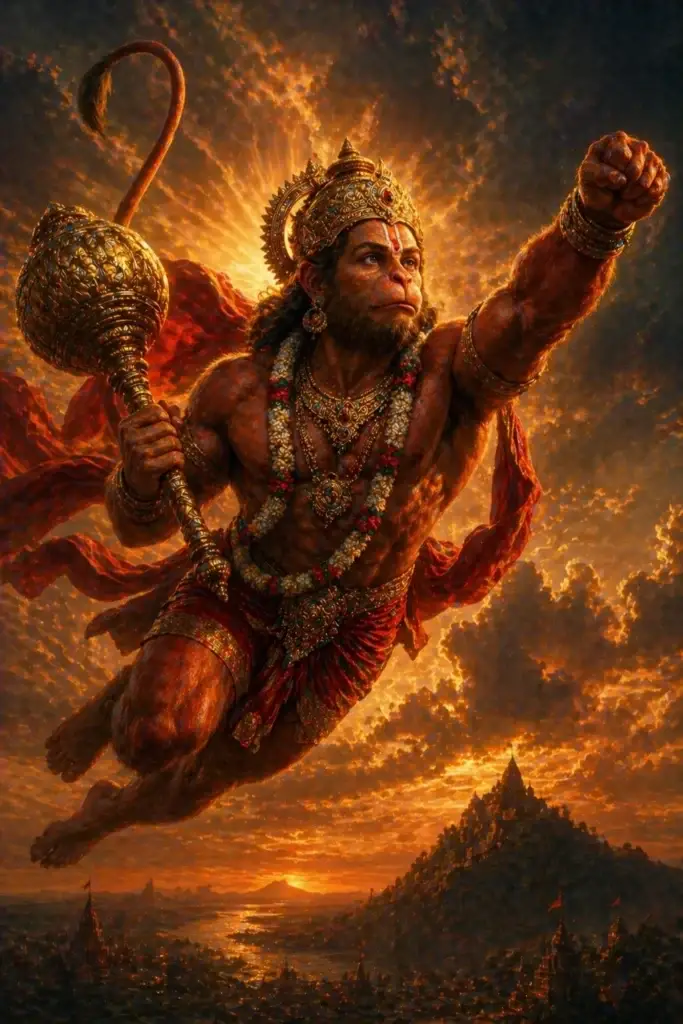 Hanuman - Götter aus der Hinduismus-Tradition, historisch-illustrativ