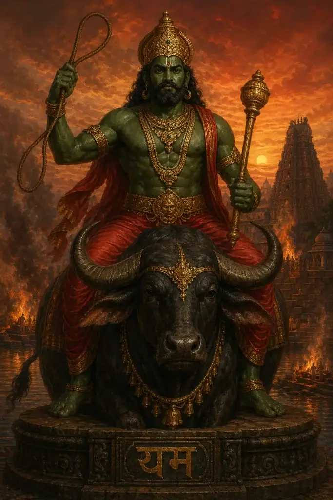 Yama - Götter aus der Hinduismus-Tradition, historisch-illustrativ