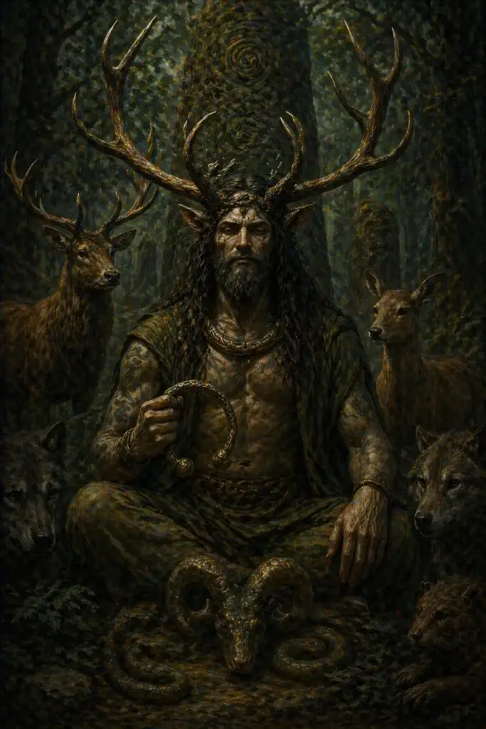 Cernunnos - Götter aus der Keltisch-Tradition, historisch-illustrativ
