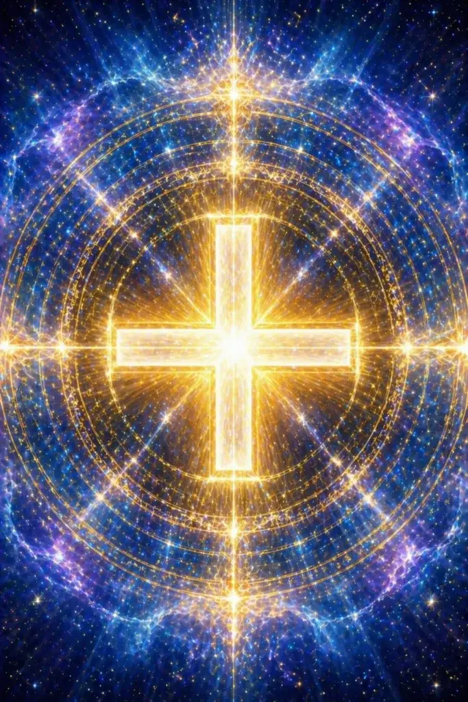 Lichtkreuz - lichtdurchflutete Illustration des Lichtwesens