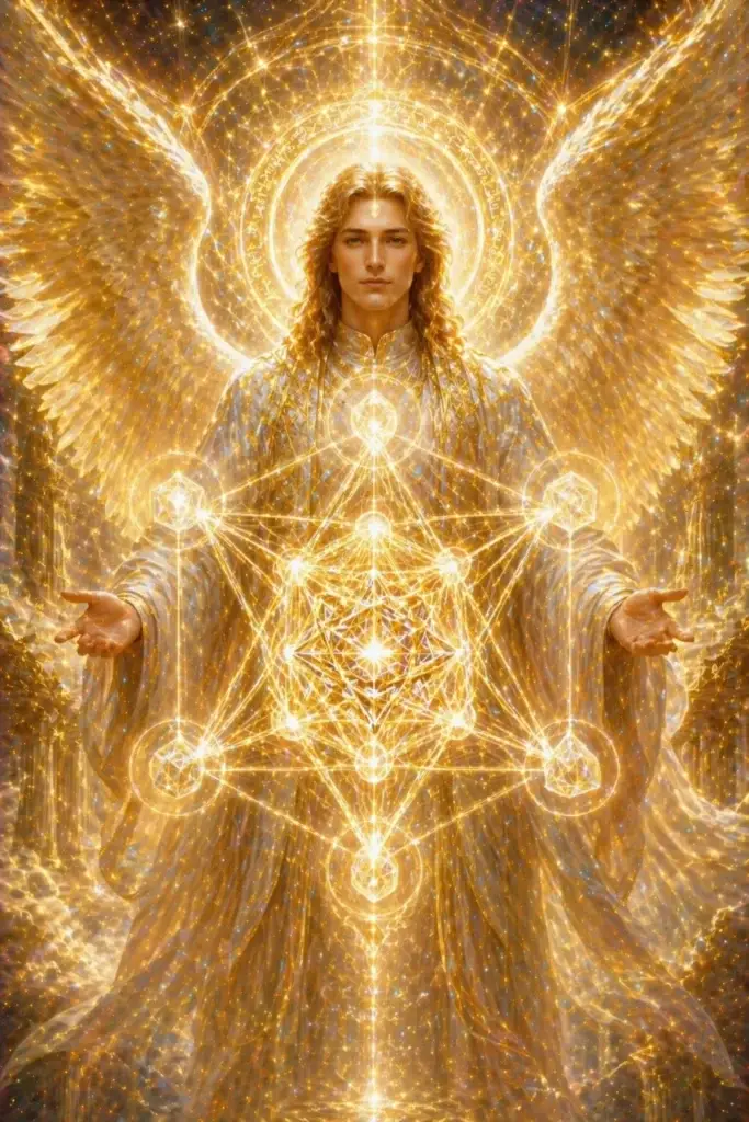 Metatron - lichtdurchflutete Illustration des Lichtwesens
