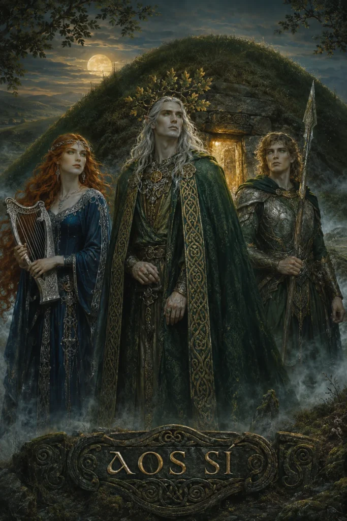 Aos Si - Spirits from the Celtic tradition, historical illustration