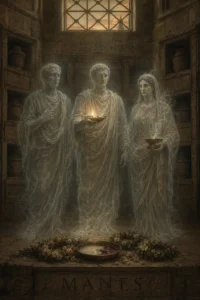 Manes: the deified spirits of the deceased