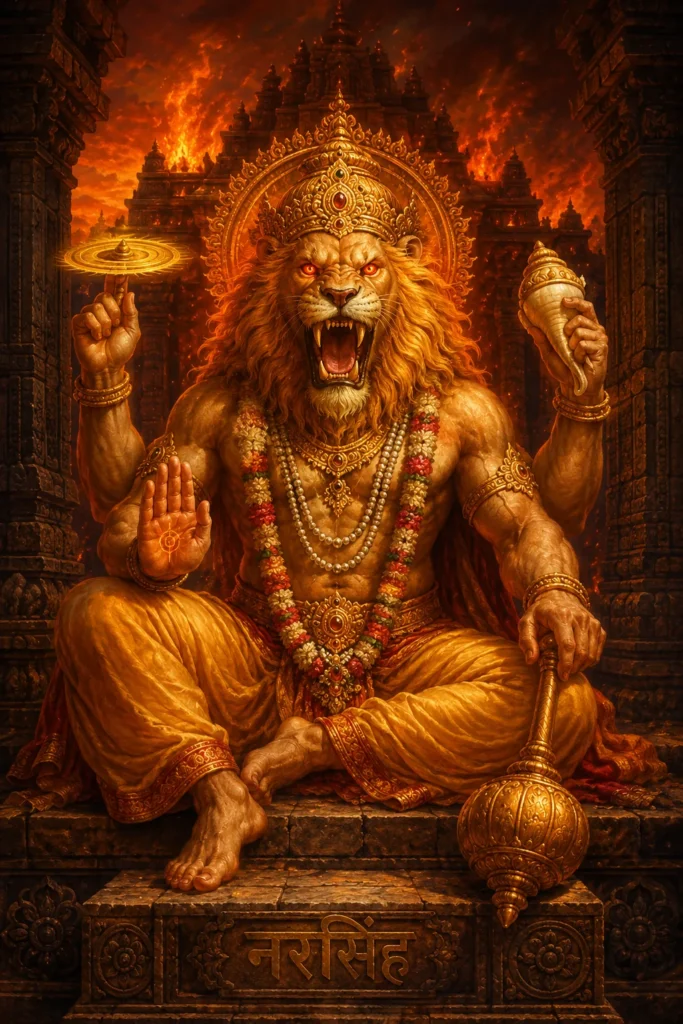 Narasimha - gods from the Hinduism tradition, historical-illustrative