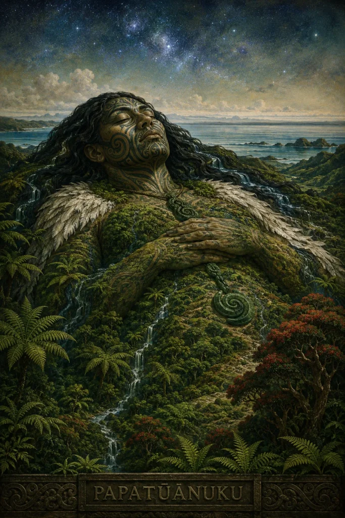 Papatuanuku - Götter aus der Polynesisch-maori-Tradition, historisch-illustrativ