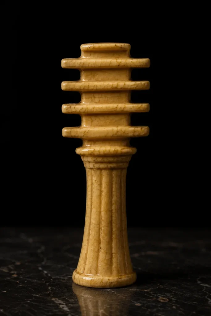 Djed: protective symbol, museum-style illustration