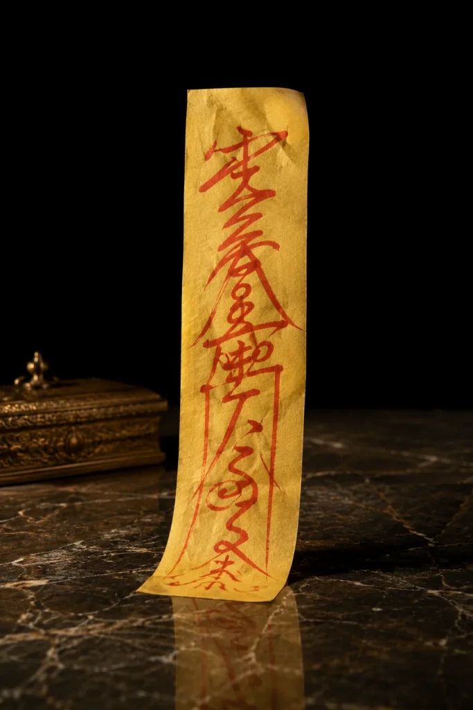 Fu Talisman - protective symbol, museum-style illustration