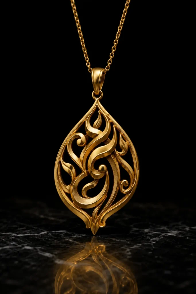 Mashallah - protective symbol, museum-style illustration