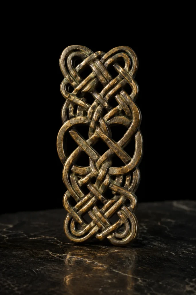 Celtic knot, protective symbol, museum-style illustration