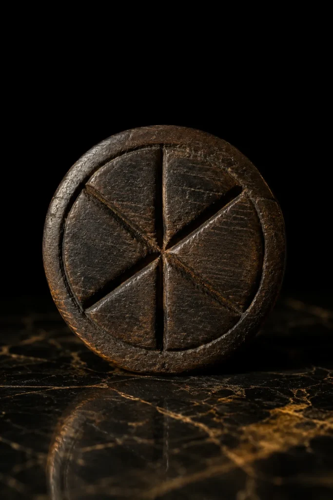 Thunder sign - protective symbol, museum-style illustration