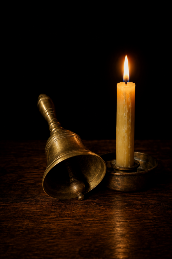 Sound and light for warding off – bell and glow of light