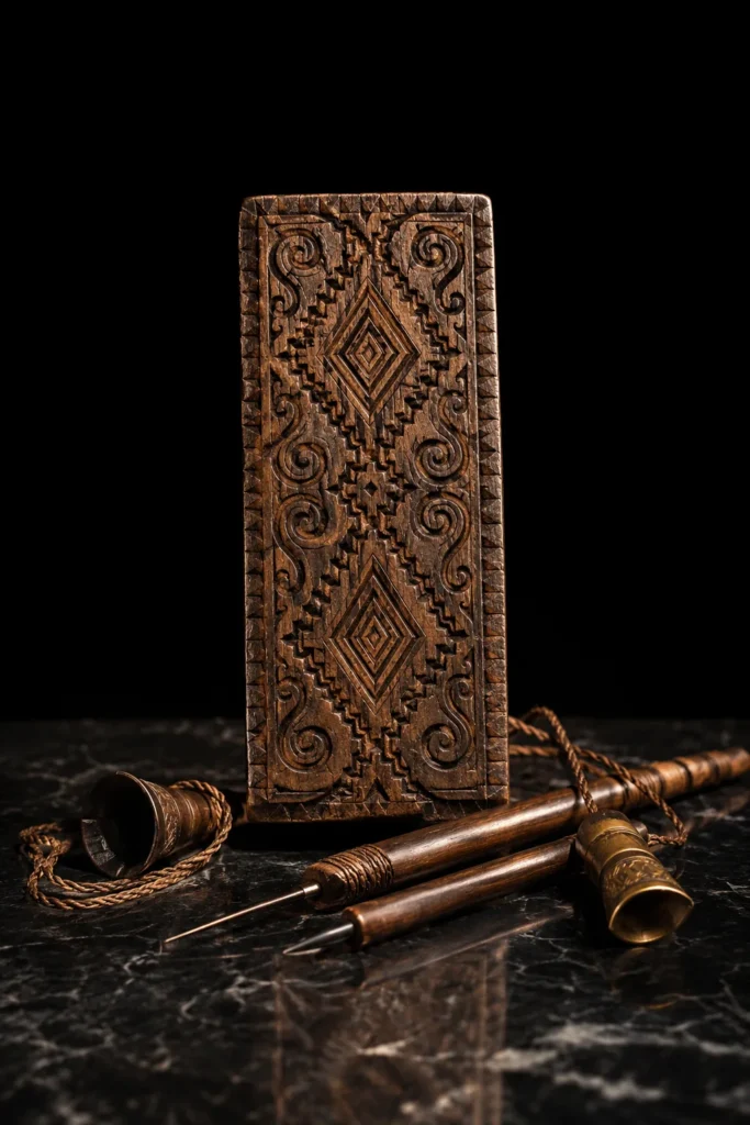 Tattoo - Protective Symbol, museum-style illustration